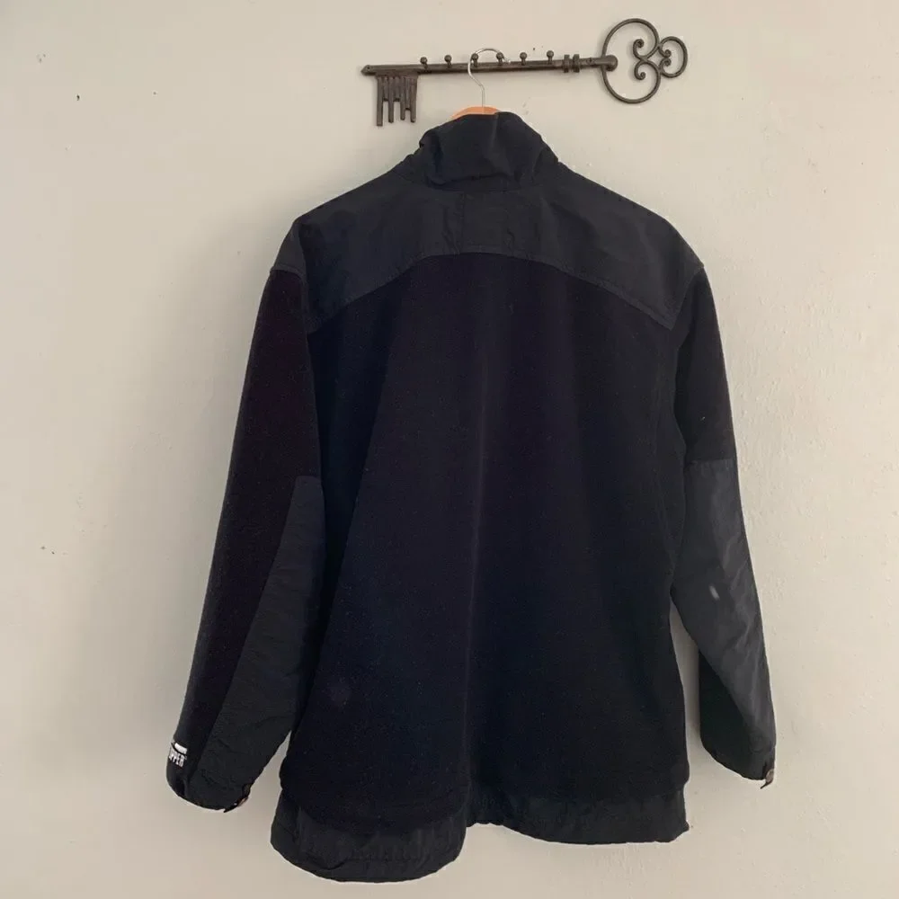 The North Face zip up men’s large black fleece Gore Windstopper